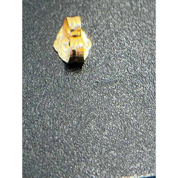 INV Designer 14k Yellow Gold CZ Round Solitaire Stud Earring *Single - Picture 13 of 13